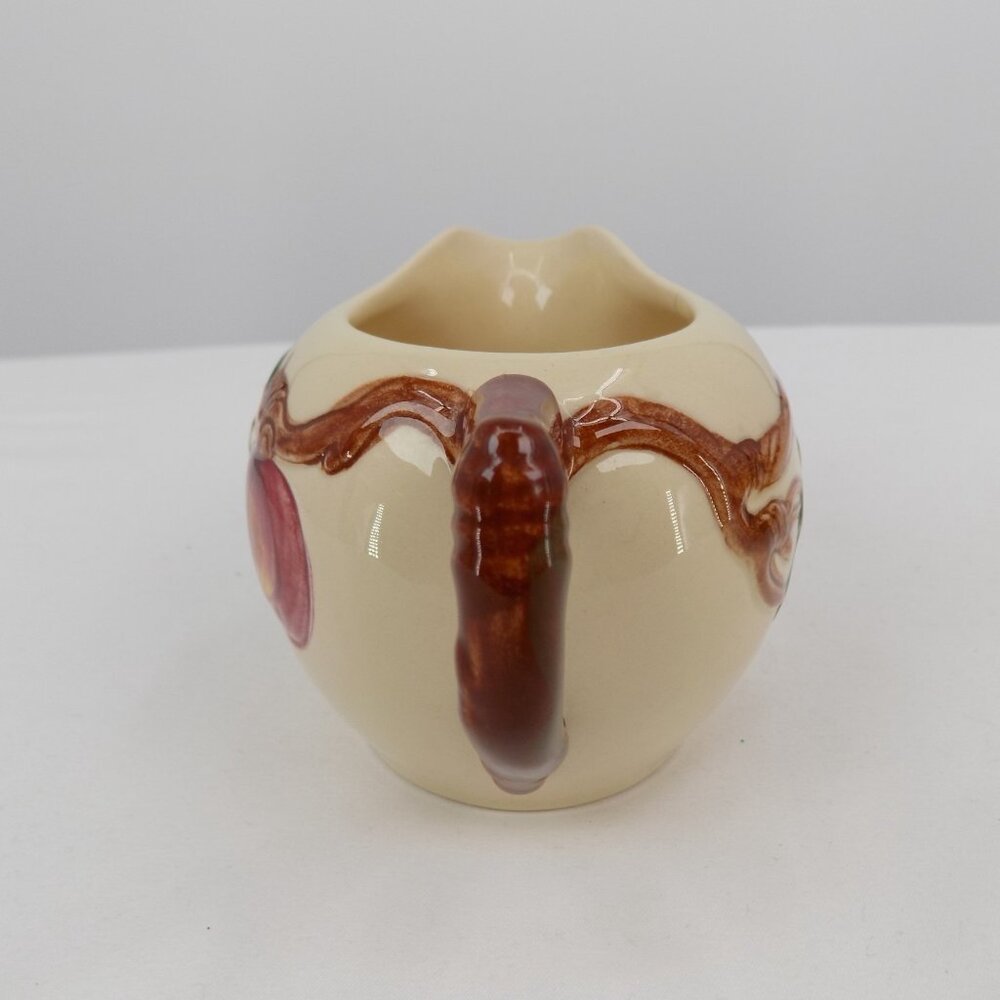Franciscan Apple Individual Creamer Sugar Bowl set Lid VTG 1940s California FLAW - Picture 9 of 13